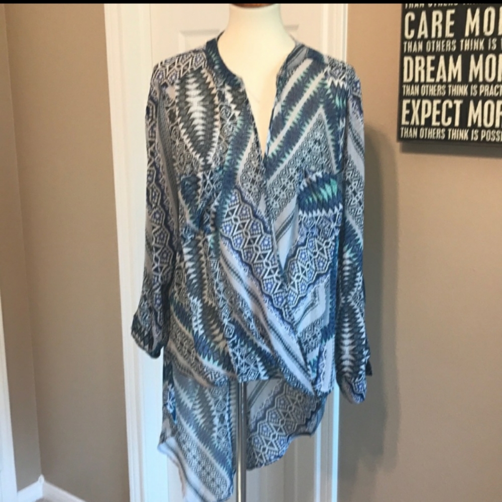 Democracy sheer shirt xl